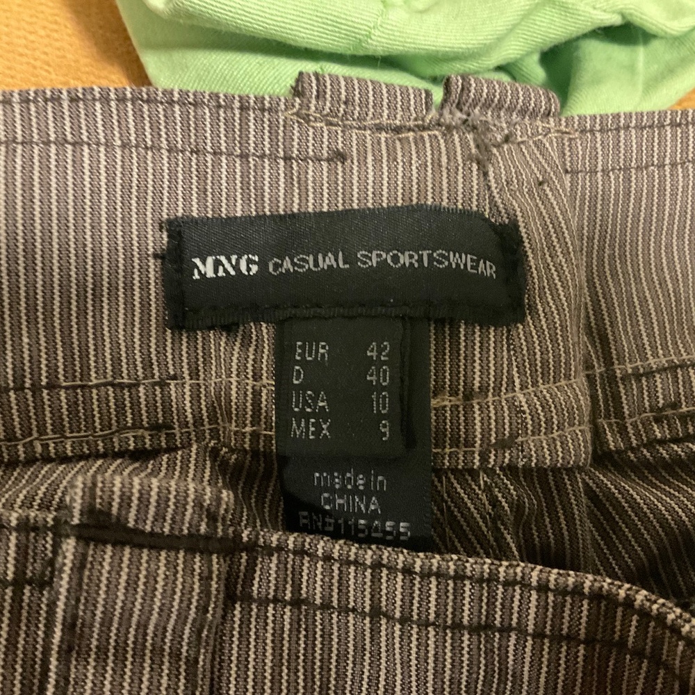 MNG brown stripped pants…light weight in size 10